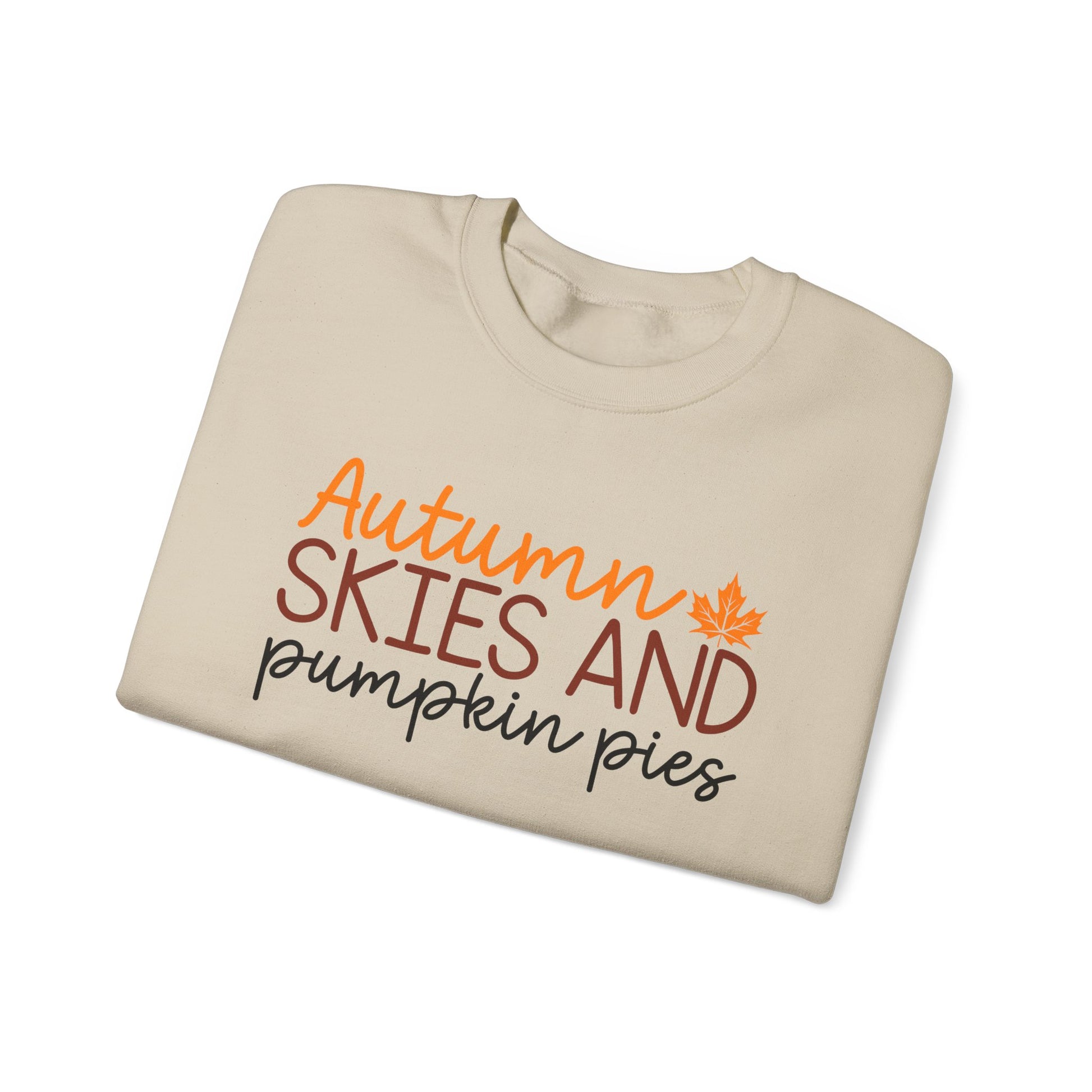 Autumn Skies Sweatshirt | Cozy Fall Apparel, Pumpkin Pies Gift, Unisex Crewneck, Perfect for Thanksgiving, Autumn Fashion - SxR Creations