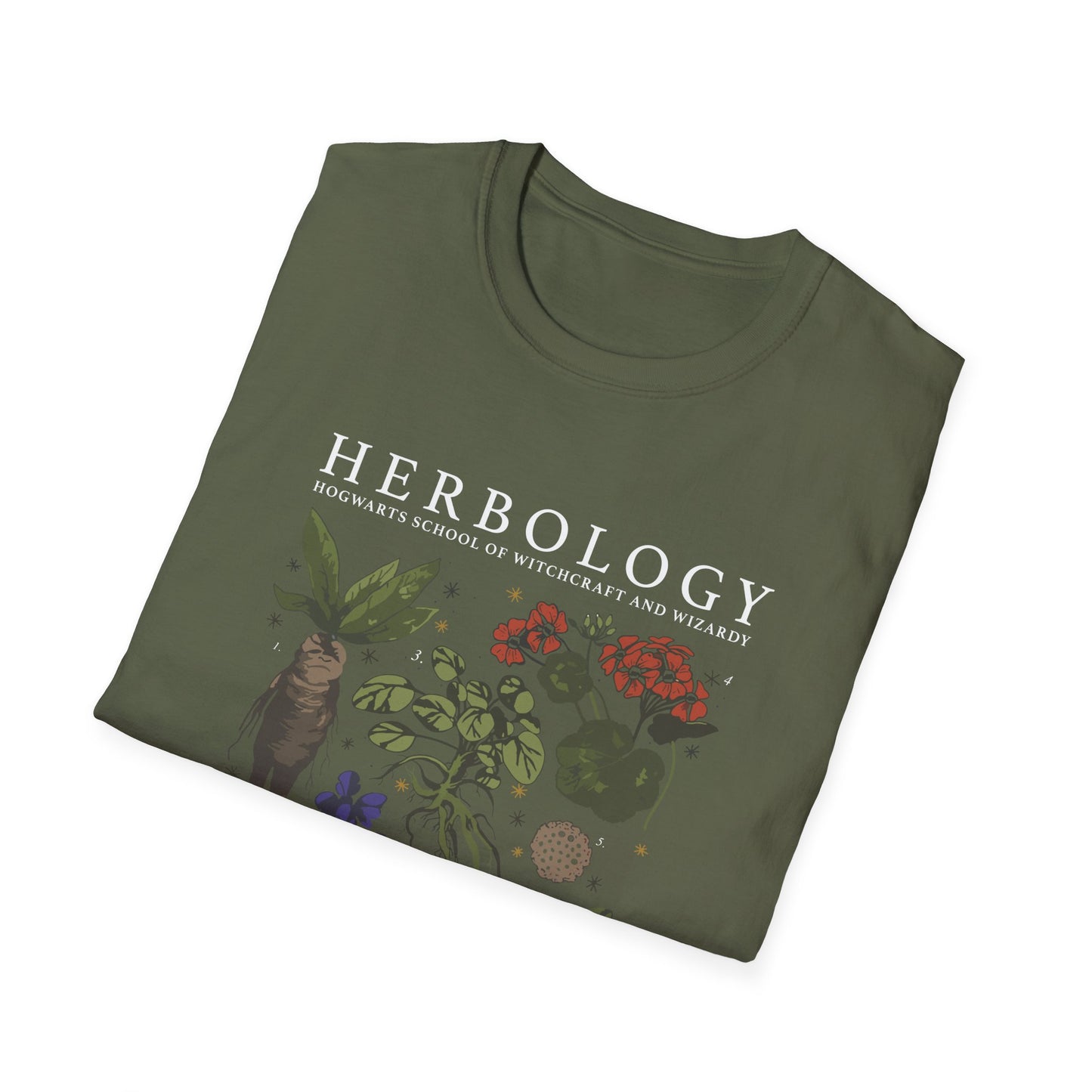 Herbology Unisex Softstyle T-Shirt | Botanical Tee, Nature Lover Gift, Vintage Plant Art, Gardening Apparel, Eco-Friendly Shirt - SxR Creations