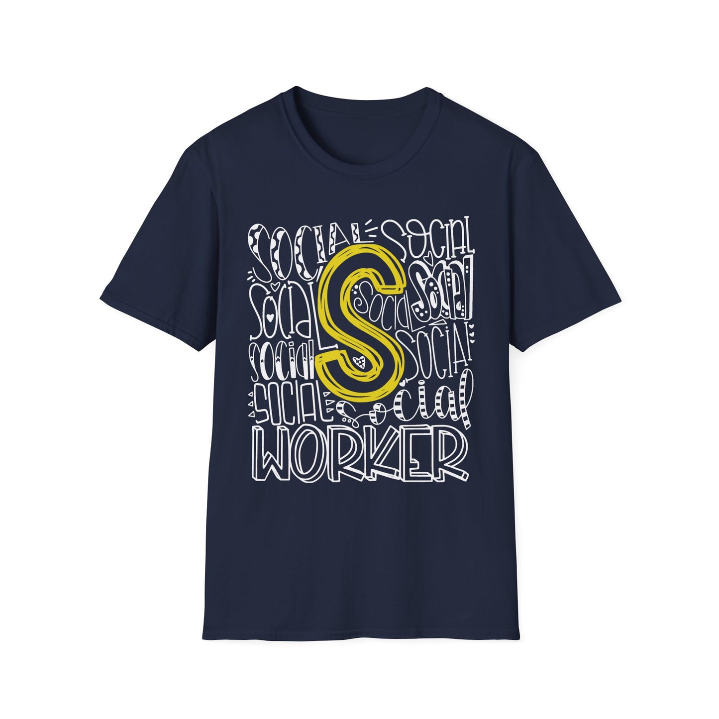 Typography Social Worker T-Shirt - SxR Creations