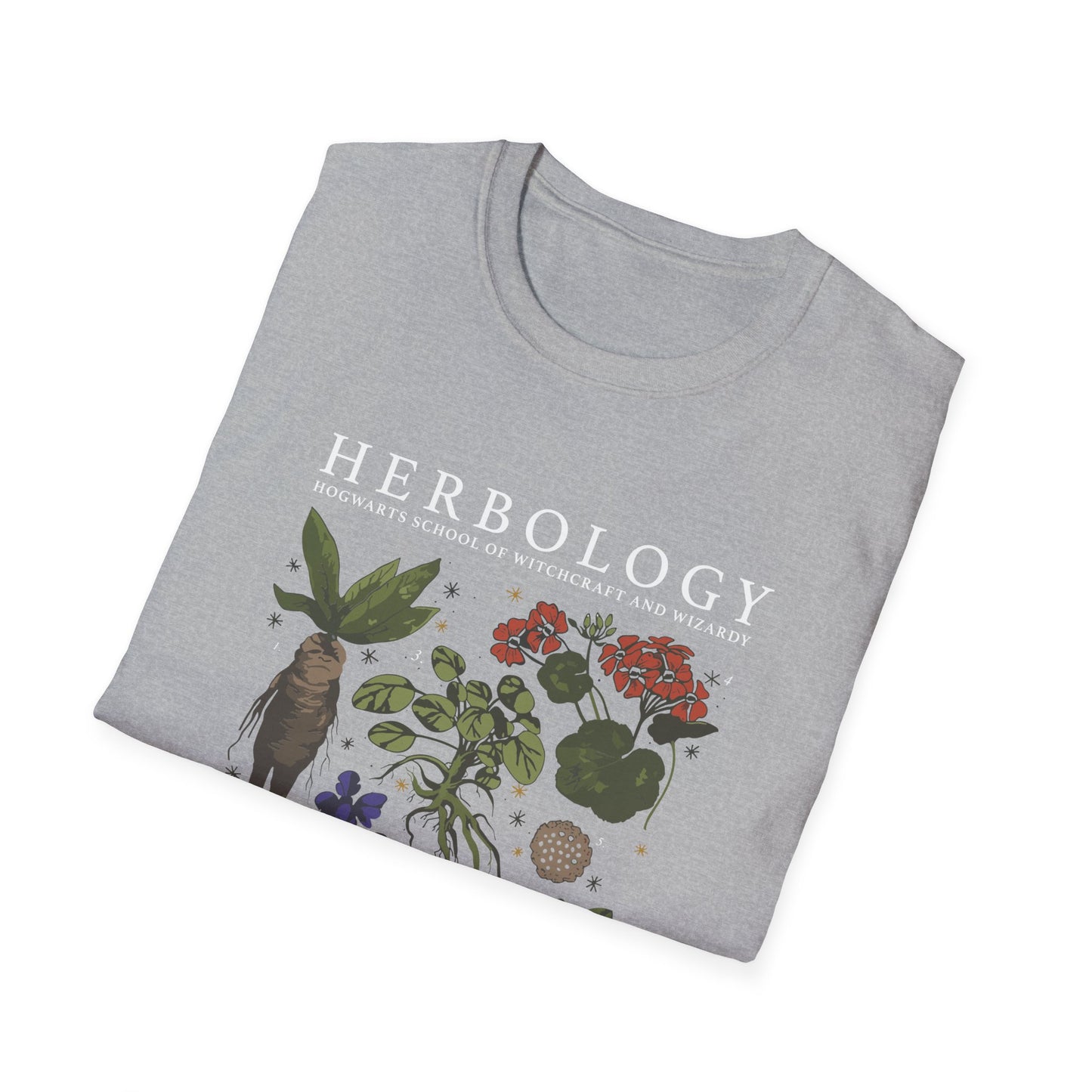 Herbology Unisex Softstyle T-Shirt | Botanical Tee, Nature Lover Gift, Vintage Plant Art, Gardening Apparel, Eco-Friendly Shirt - SxR Creations