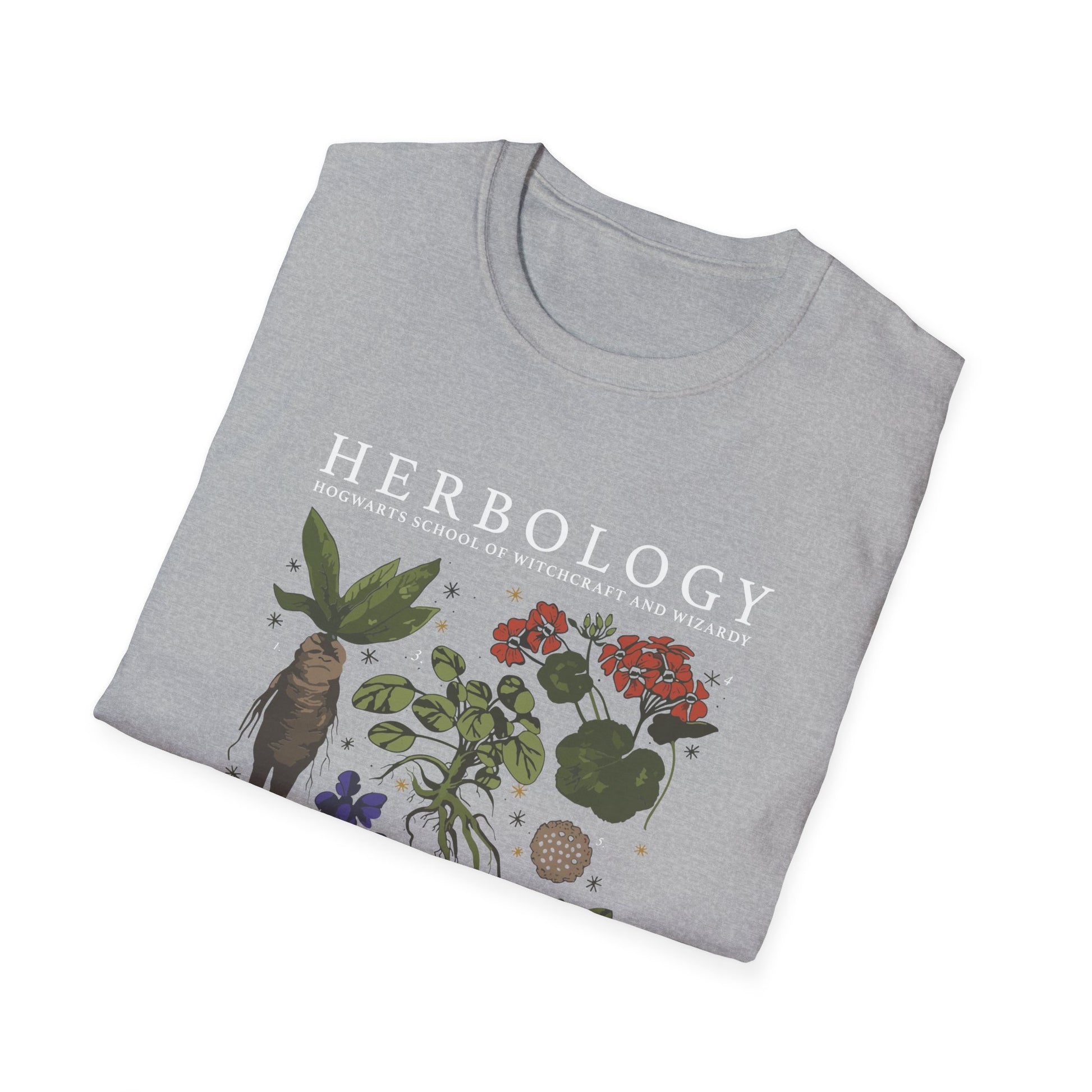 Herbology Unisex Softstyle T-Shirt | Botanical Tee, Nature Lover Gift, Vintage Plant Art, Gardening Apparel, Eco-Friendly Shirt - SxR Creations