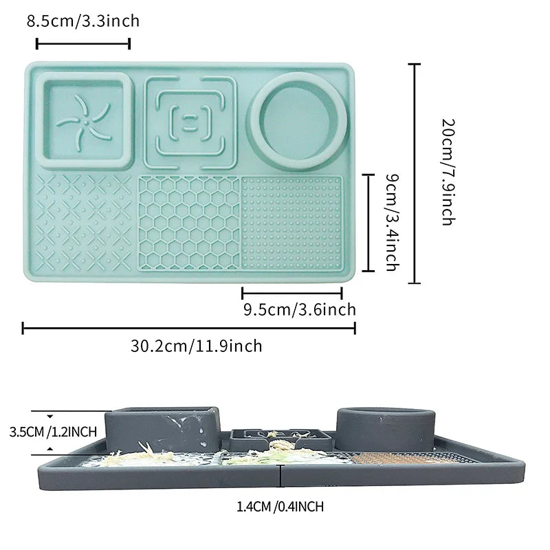 Multifunction Pet Slow Feeder Bowls Dog Licking Mat With Suction Cups For Anxiety Relief Dog Cat Water Drinking Eating Food - SxR Creations